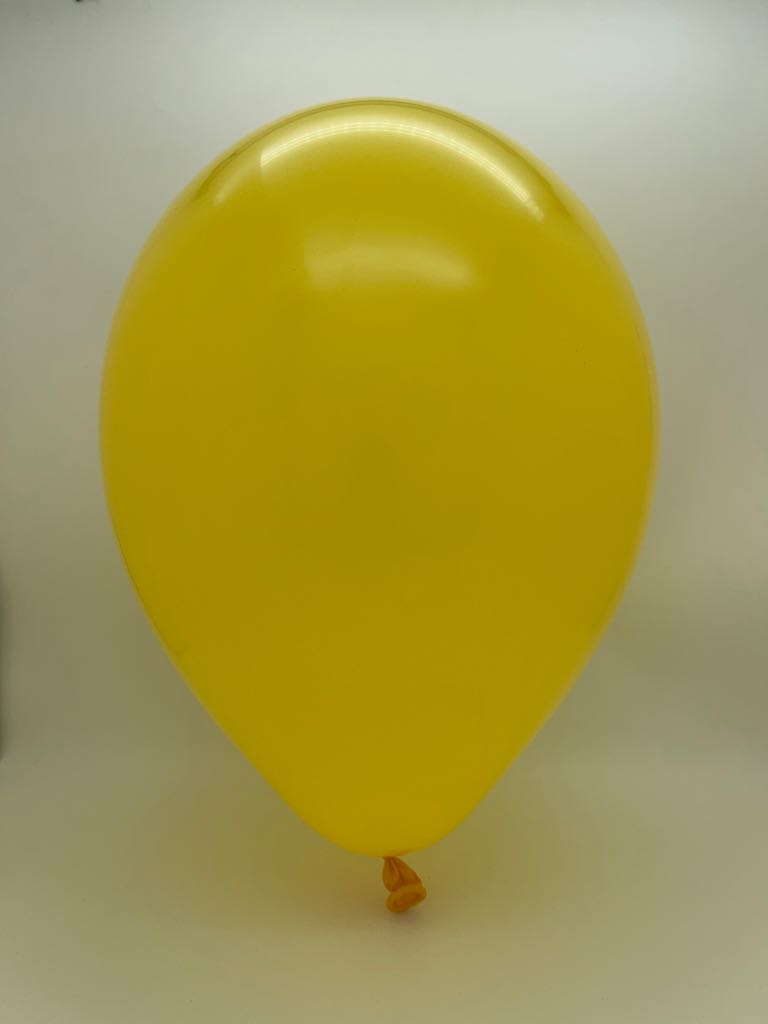 Inflated Balloon Image 5" Gemar Latex Balloons (Bag of 100) Standard Deep Yellow
