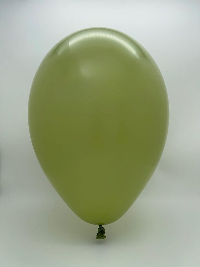 Inflated Balloon Image 19" Gemar Latex Balloons (Bag of 25) Standard Green Olive