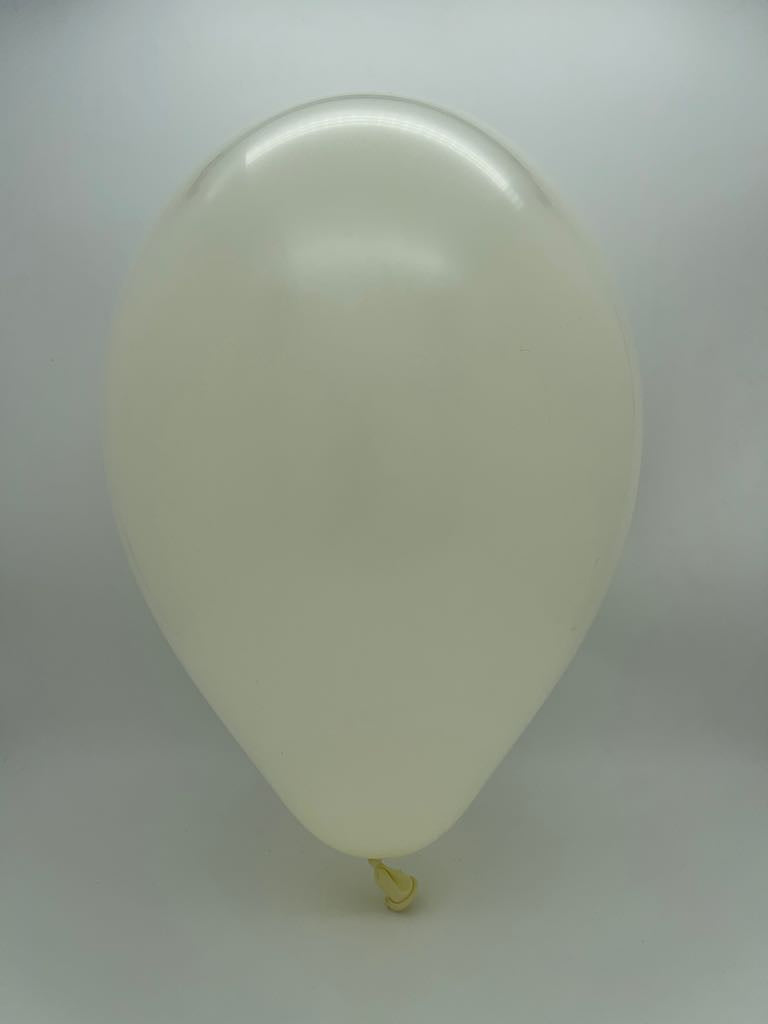 Inflated Balloon Image 5" Gemar Latex Balloons (Bag of 100) Standard Ivory