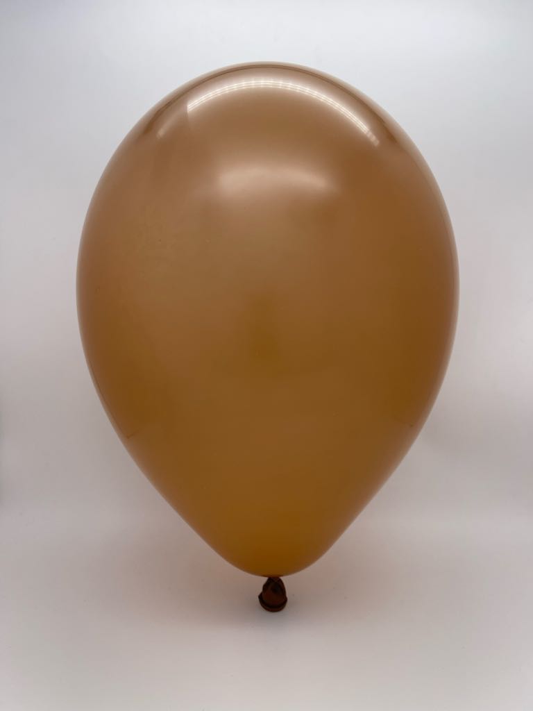 Inflated Balloon Image 5" Gemar Latex Balloons (Bag of 100) Standard Mocha