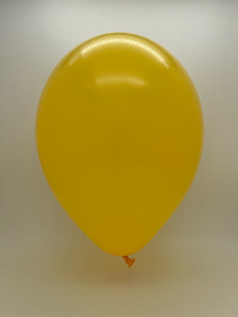 Inflated Balloon Image 17 Inch Tuftex Latex Balloons (50 Per Bag) Goldenrod