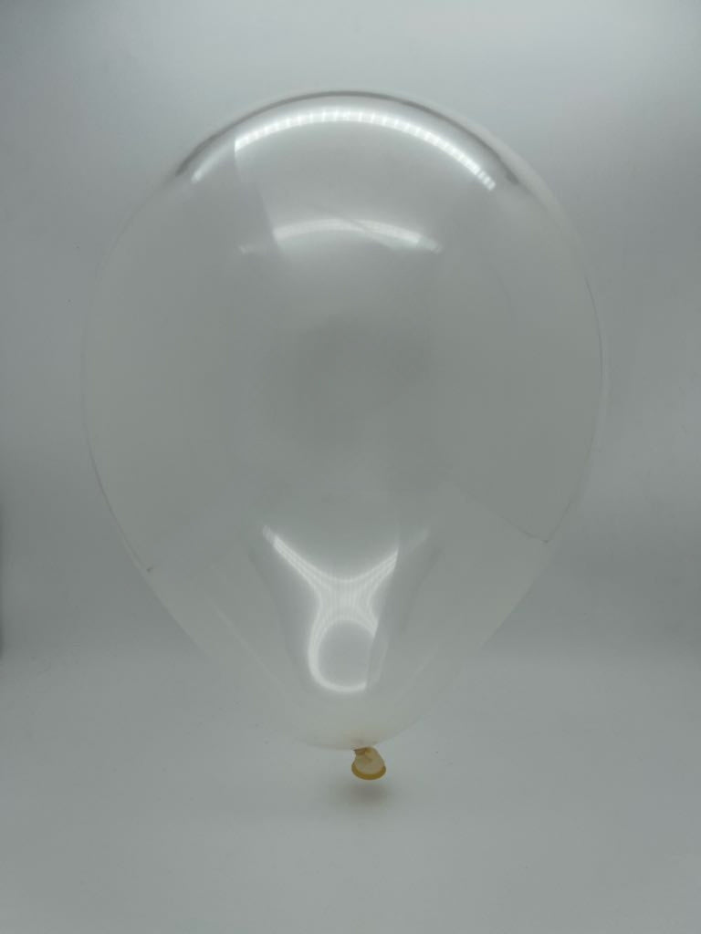 Inflated Balloon Image 5" Kalisan Latex Balloons Crystal Transparent Clear (50 Per Bag)