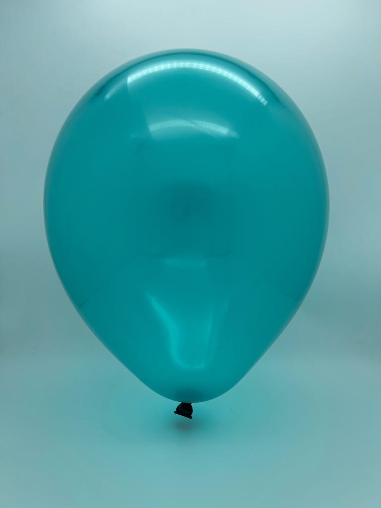 Inflated Balloon Image 12" Kalisan Latex Balloons Crystal Turquiose (50 Per Bag)