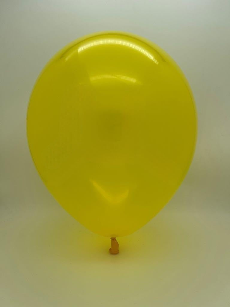 Inflated Balloon Image 12" Kalisan Latex Balloons Crystal Yellow (50 Per Bag)