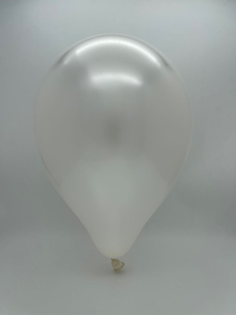 Inflated Balloon Image 12" Kalisan Latex Balloons Metallic Pearl (50 Per Bag)