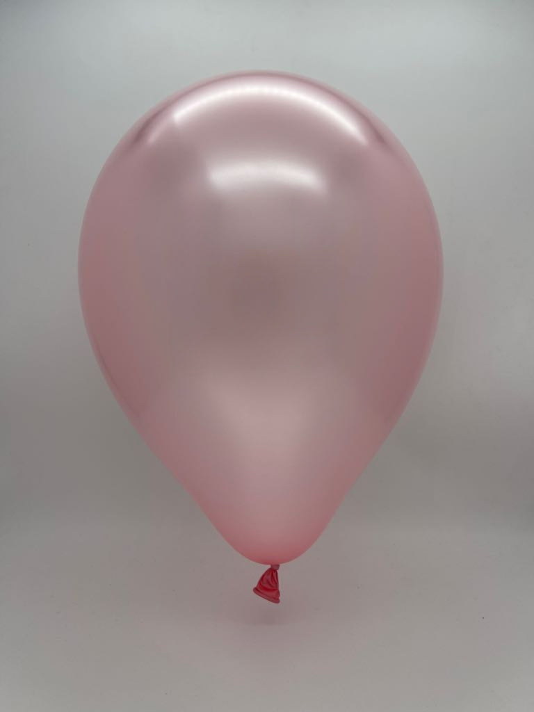 Inflated Balloon Image 12" Kalisan Latex Balloons Metallic Pink (50 Per Bag)