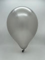 Inflated Balloon Image 12" Kalisan Latex Balloons Metallic Silver (50 Per Bag)