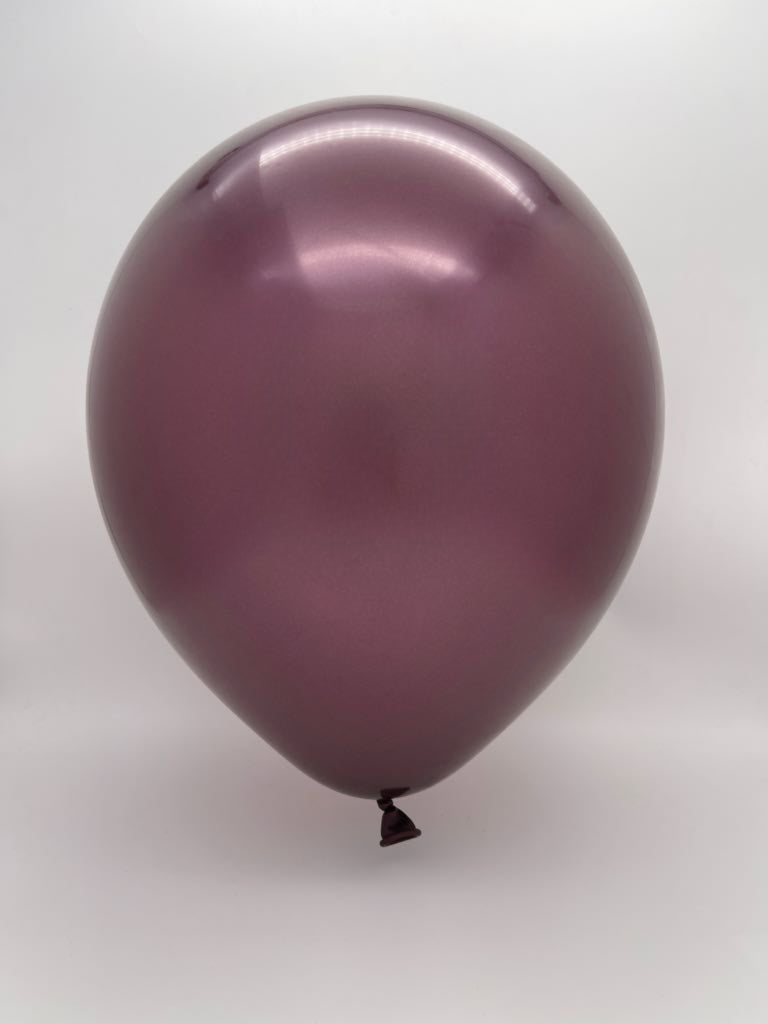 Inflated Balloon Image 18" Kalisan Latex Balloons Mirror Burgundy (25 Per Bag)