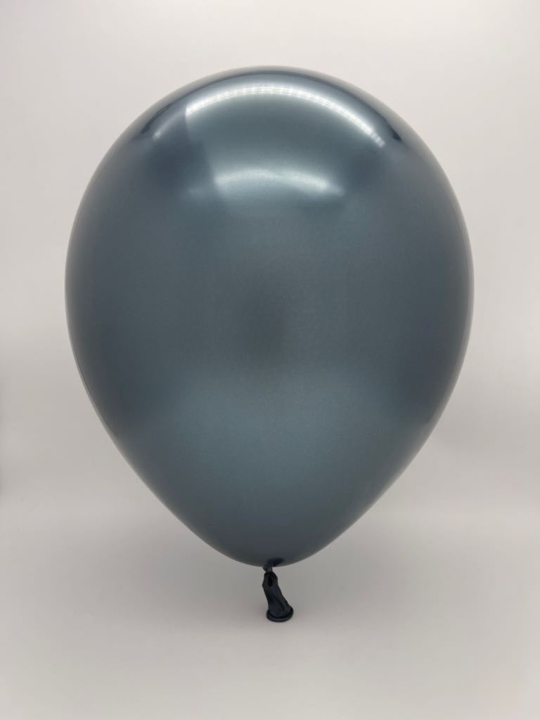 Inflated Balloon Image 5" Kalisan Latex Balloons Mirror Navy (50 Per Bag)