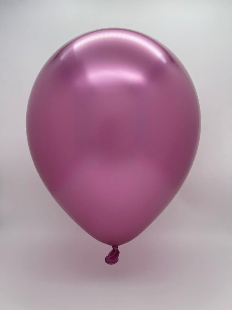 Inflated Balloon Image 5" Kalisan Latex Balloons Mirror Pink (50 Per Bag)