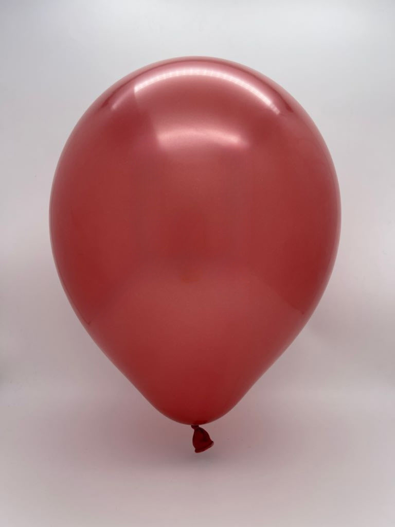 Inflated Balloon Image 24" Kalisan Latex Balloons Mirror Red (5 Per Bag)