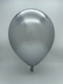 Inflated Balloon Image 12" Kalisan Latex Balloons Mirror Silver (50 Per Bag)