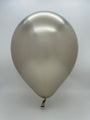 Inflated Balloon Image 12" Kalisan Latex Balloons Mirror White Gold (50 Per Bag)