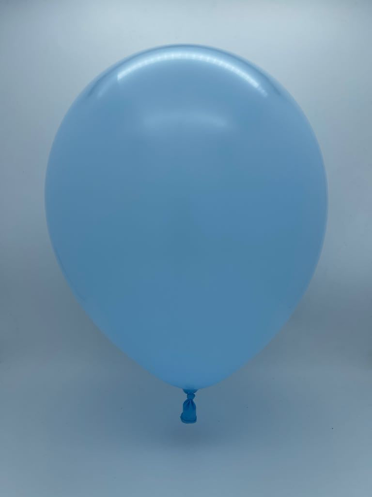 Inflated Balloon Image 12" Kalisan Latex Balloons Pastel Matte Macaroon Blue (50 Per Bag)