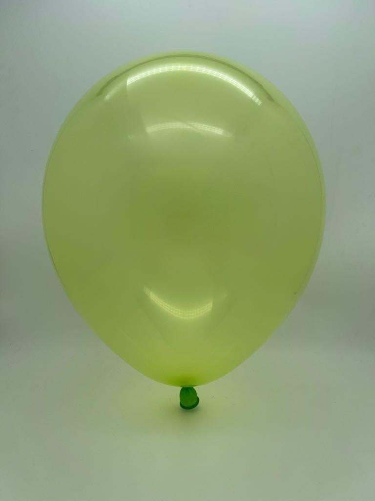 Inflated Balloon Image 12" Kalisan Latex Balloons Pure Crystal Pastel Green (50 Per Bag)