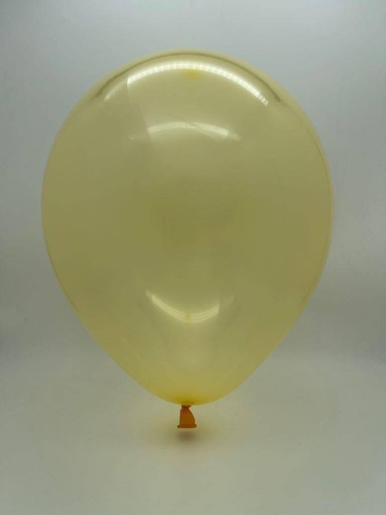 Inflated Balloon Image 24" Kalisan Latex Balloons Pure Crystal Pastel Yellow (5 Per Bag)