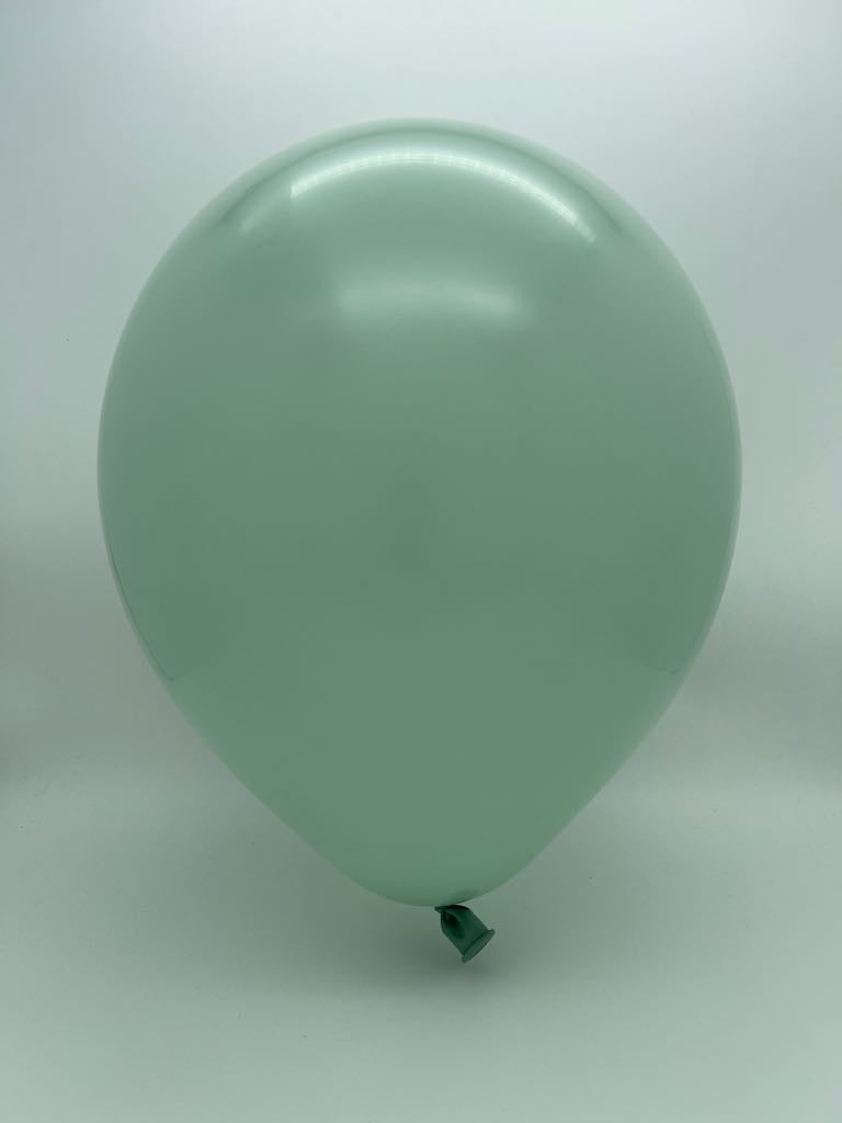 Inflated Balloon Image 18" Kalisan Latex Balloons Retro Winter Green (25 Per Bag)