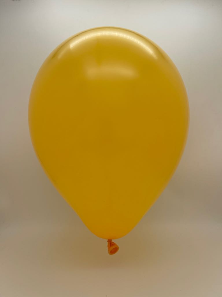 Inflated Balloon Image 5" Kalisan Latex Balloons Standard Amber (50 Per Bag)