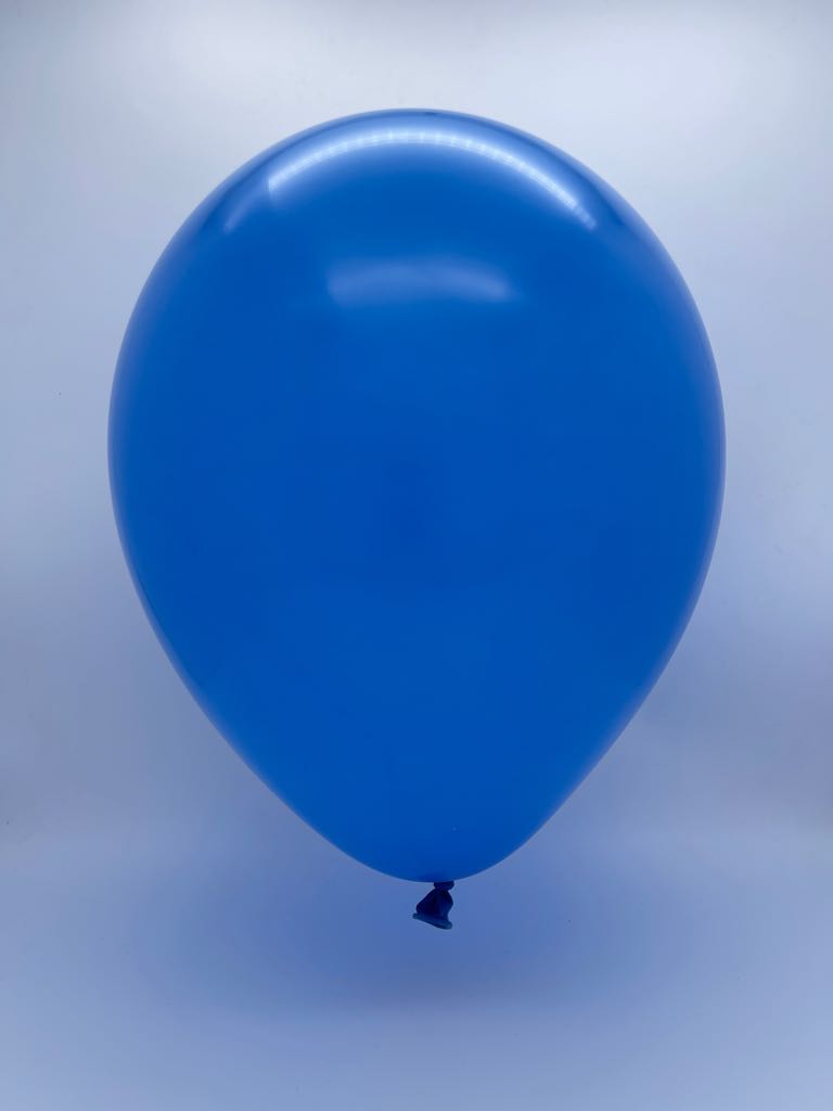 Inflated Balloon Image 12" Kalisan Latex Balloons Standard Blue (50 Per Bag)