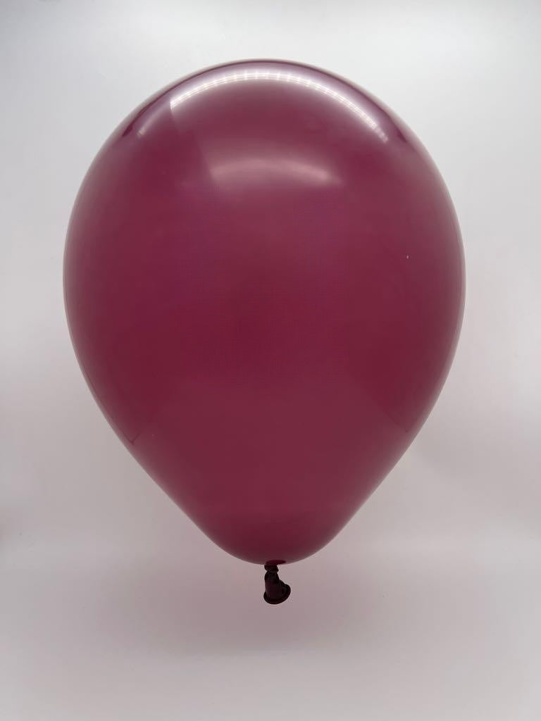 Inflated Balloon Image 18" Kalisan Latex Balloons Standard Burgundy (25 Per Bag)