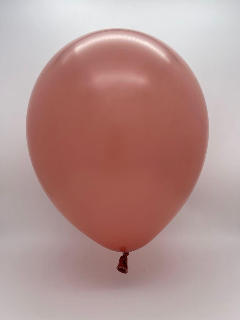 Inflated Balloon Image 5" Kalisan Latex Balloons Standard Clay Pink (50 Per Bag)