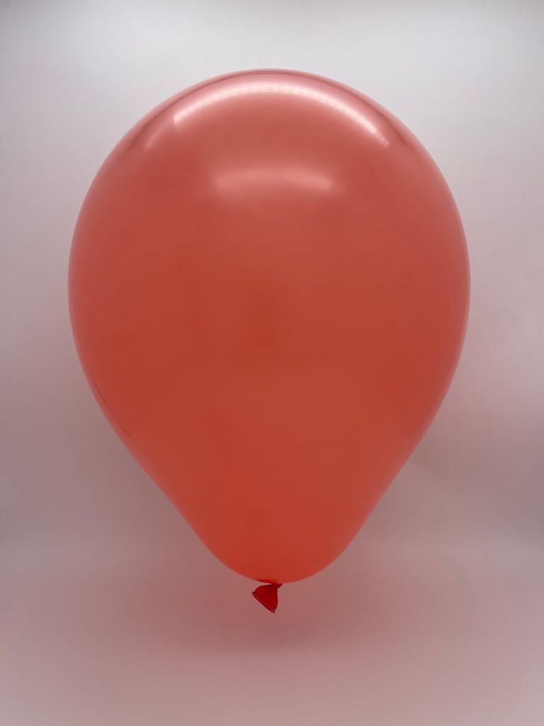 Inflated Balloon Image 5" Kalisan Latex Balloons Standard Coral (50 Per Bag)