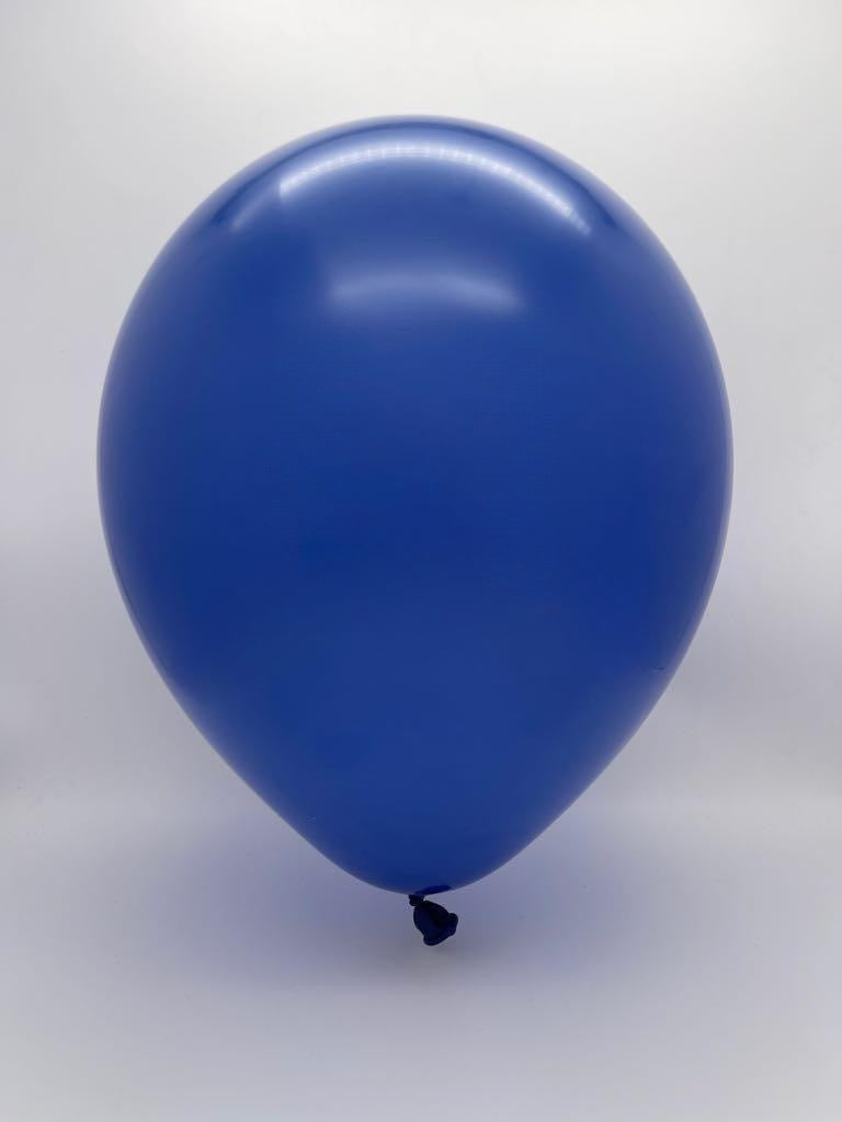 Inflated Balloon Image 5" Kalisan Latex Balloons Standard Dark Blue (50 Per Bag)