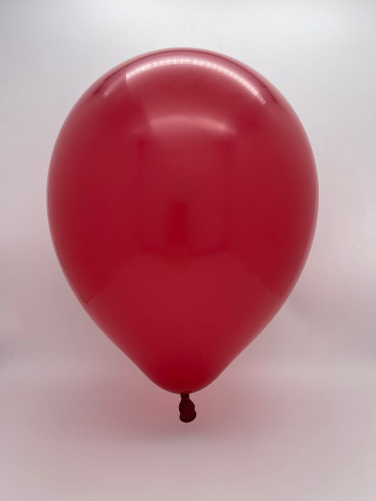 Inflated Balloon Image 5" Kalisan Latex Balloons Standard Deep Red (50 Per Bag)