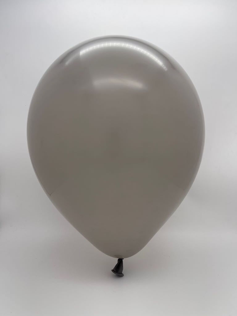 Inflated Balloon Image 24" Kalisan Latex Balloons Standard Grey (5 Per Bag)