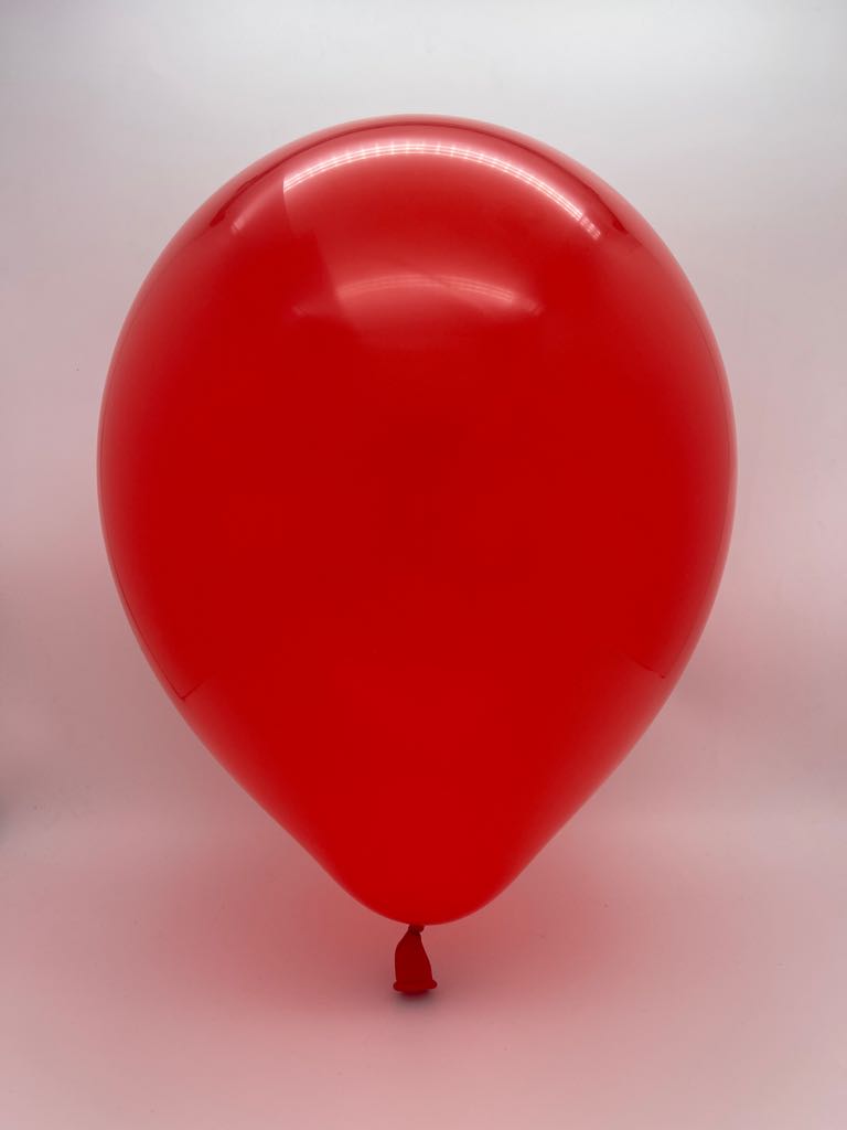 Inflated Balloon Image 18" Kalisan Latex Balloons Standard Red (25 Per Bag)
