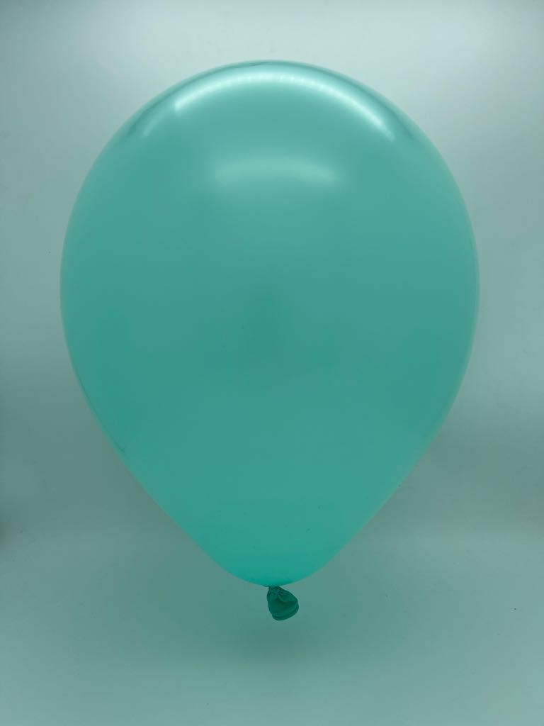 Inflated Balloon Image 5" Kalisan Latex Balloons Standard Sea Green (50 Per Bag)