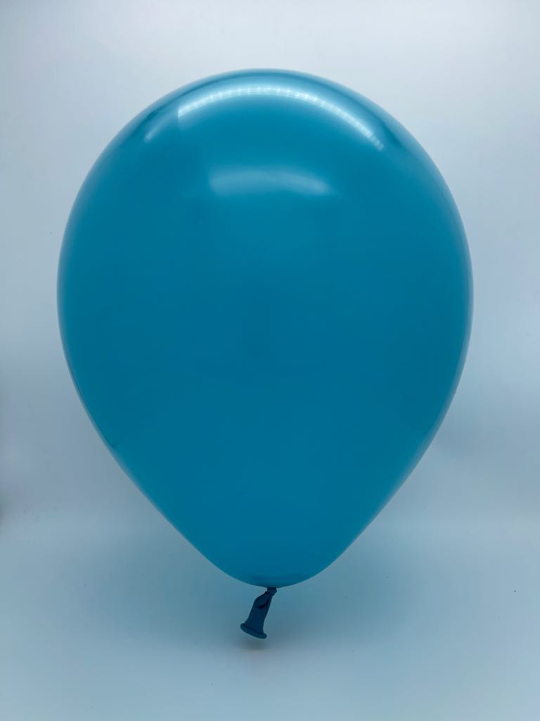 Inflated Balloon Image 18" Kalisan Latex Balloons Standard Turquoise (25 Per Bag)