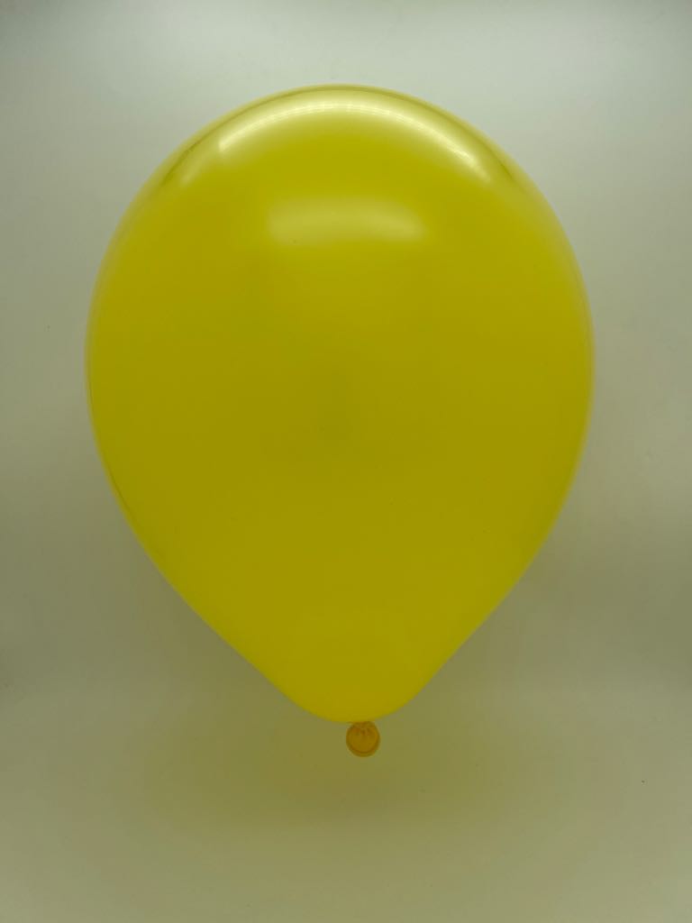 Inflated Balloon Image 12" Kalisan Latex Balloons Standard Yellow (50 Per Bag)