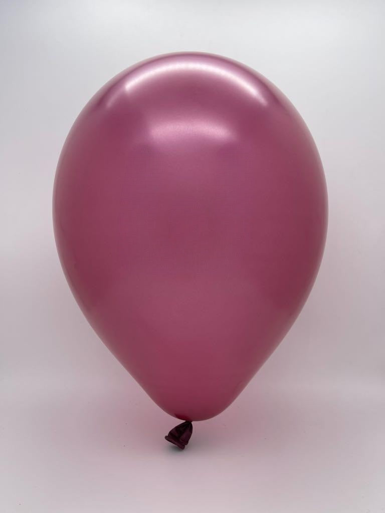Inflated Balloon Image 9" Metallic Burgundy Decomex Latex Balloons (100 Per Bag)