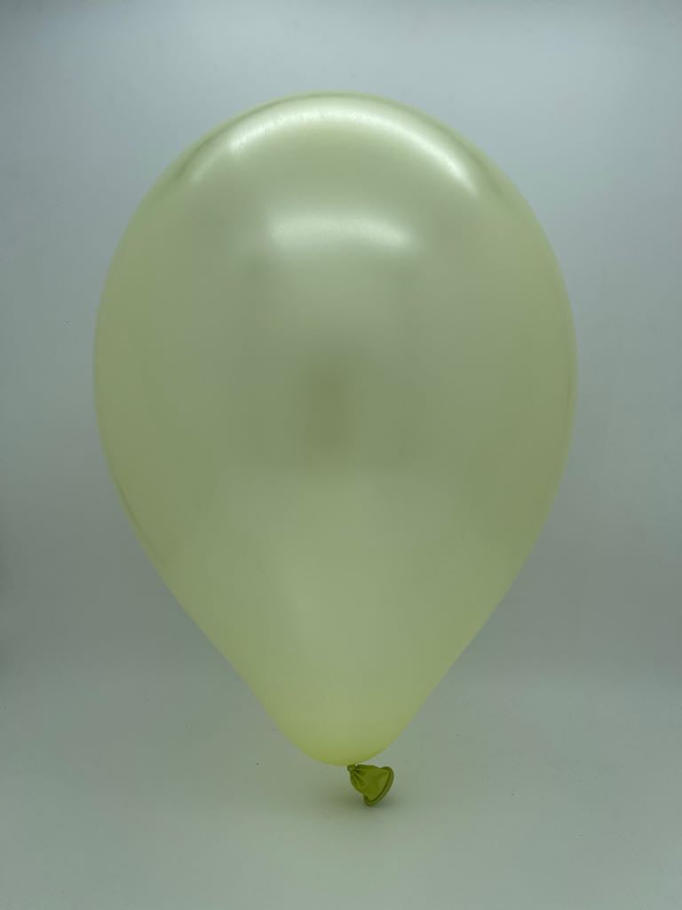 Inflated Balloon Image 6" Metallic Champagne Decomex Linking Latex Balloons (100 Per Bag)