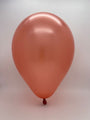 Inflated Balloon Image 7" Metallic Copper Decomex Heart Shaped Latex Balloons (100 Per Bag)