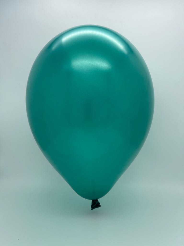 Inflated Balloon Image 6" Metallic Emerald Green Decomex Linking Latex Balloons (100 Per Bag)