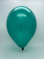 Inflated Balloon Image 12" Metallic Emerald Green Decomex Latex Balloons (100 Per Bag)