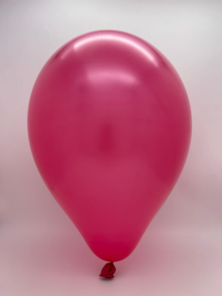 Inflated Balloon Image 6" Metallic Fuchsia Decomex Linking Latex Balloons (100 Per Bag)
