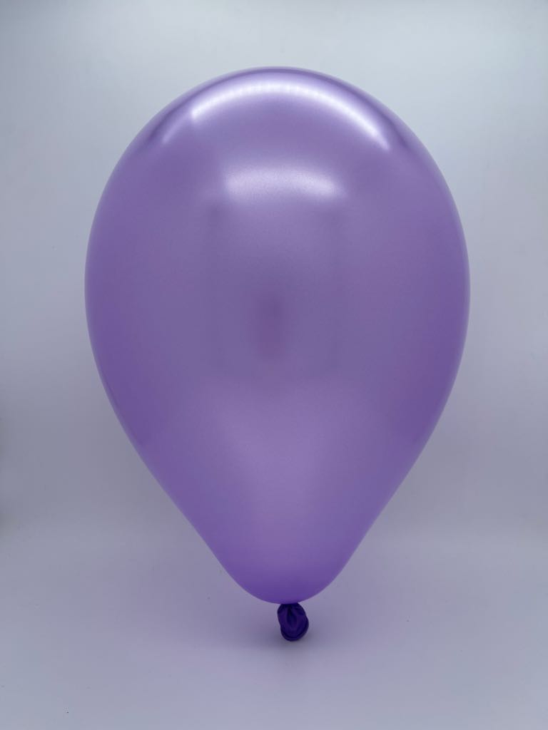 Inflated Balloon Image 12" Metallic Lavender Decomex Latex Balloons (100 Per Bag)