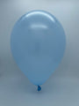 Inflated Balloon Image 12" Metallic Light Blue Decomex Latex Balloons (100 Per Bag)