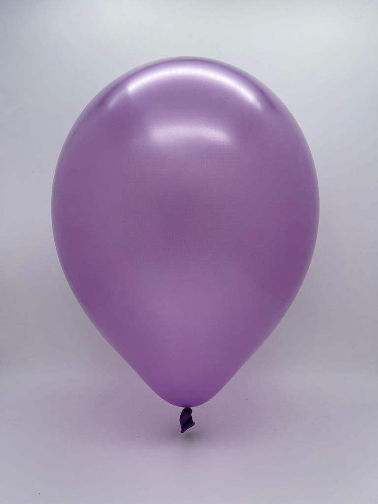 Inflated Balloon Image 5" Metallic Light Lavender Decomex Latex Balloons (100 Per Bag)