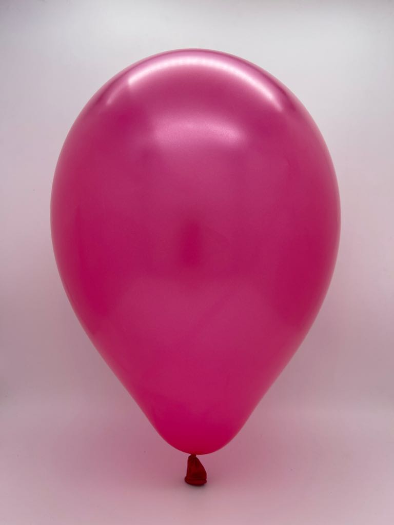 Inflated Balloon Image 6" Metallic Magenta Decomex Linking Latex Balloons (100 Per Bag)