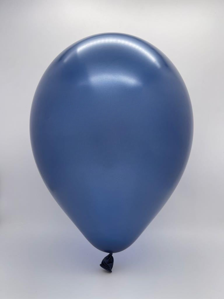 Inflated Balloon Image 6" Metallic Midnight Blue Decomex Linking Latex Balloons (100 Per Bag)