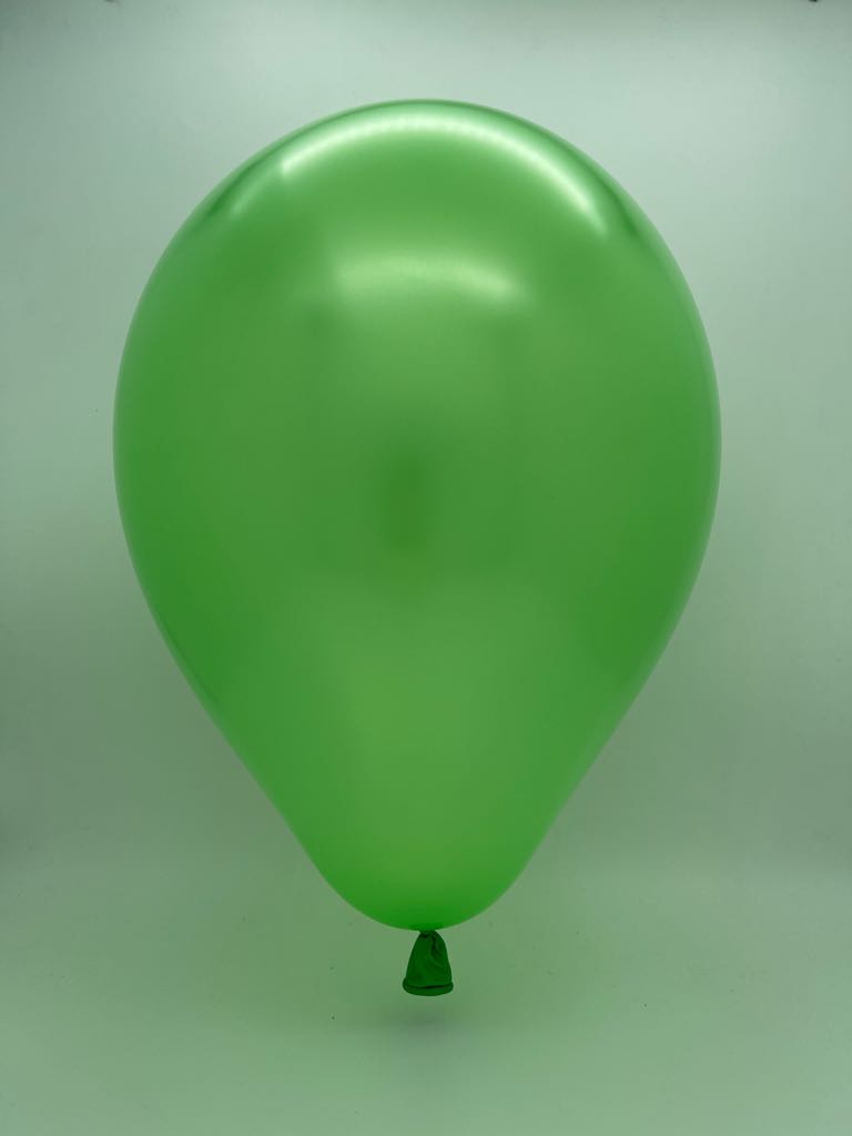 Inflated Balloon Image 5" Metallic Pale Green Decomex Latex Balloons (100 Per Bag)