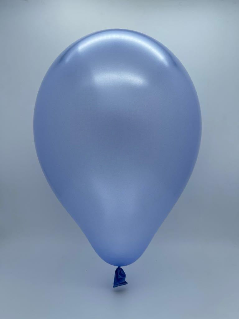 Inflated Balloon Image 11" Metallic Periwinkle Decomex Linking Latex Balloons (100 Per Bag)