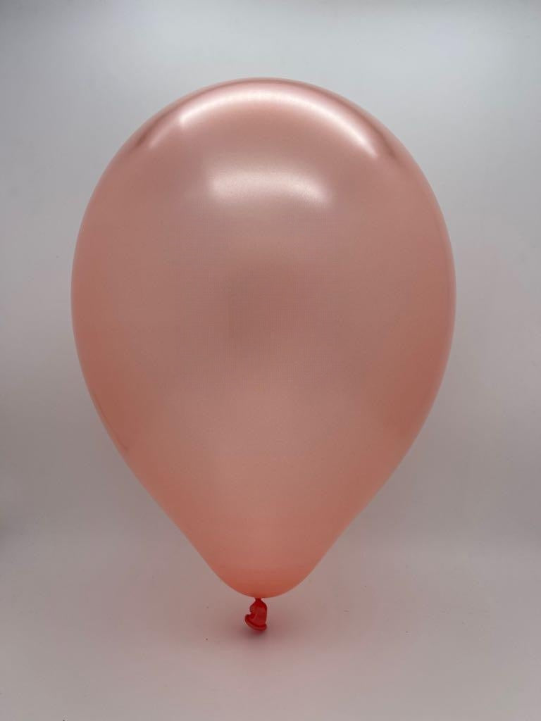 Inflated Balloon Image 260D Metallic Rose Gold Decomex Modelling Latex Balloons (100 Per Bag)
