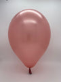 Inflated Balloon Image 7" Metallic Rose Pink Decomex Heart Shaped Latex Balloons (100 Per Bag)