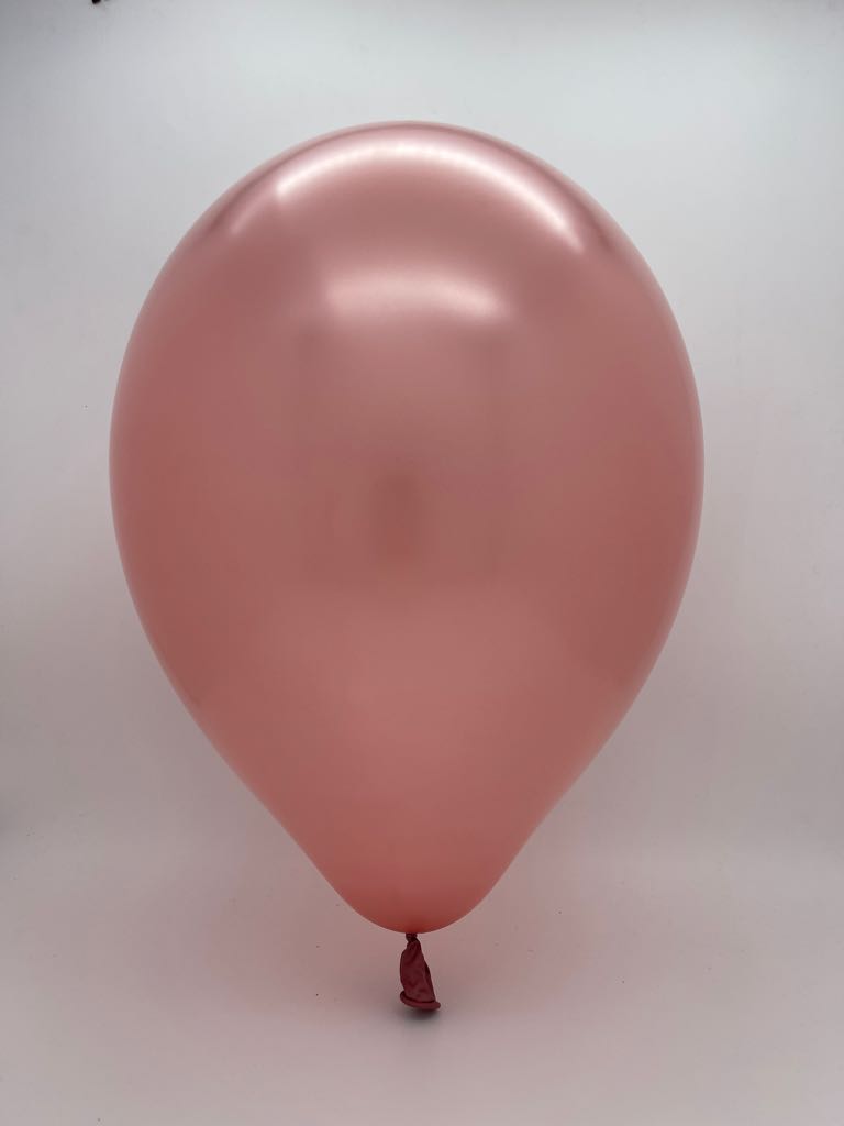 Inflated Balloon Image 11" Metallic Rose Pink Decomex Linking Latex Balloons (100 Per Bag)