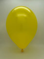 Inflated Balloon Image 9" Metallic Yellow Decomex Latex Balloons (100 Per Bag)